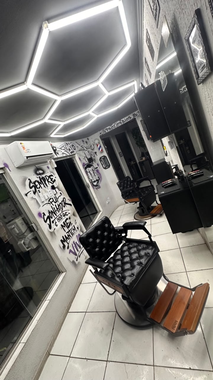 Interior da barbearia